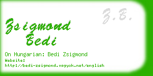 zsigmond bedi business card